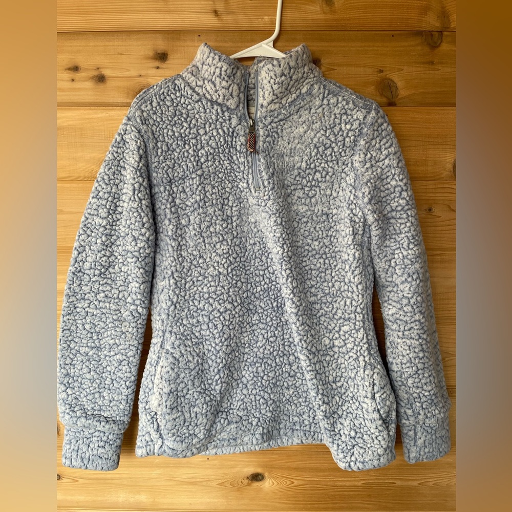 Weatherproof Vintage Blue 1/4 Zip Pullover Popcorn Sweatshirt Small